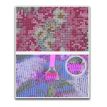 Fuld Runde Diamant mosaik farve 5D DIY Diamant broderi, blomst Fuld Pladsen Diamant maleri Cross stitch Violette Tulipaner