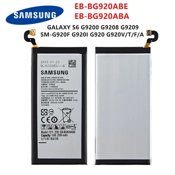 SAMSUNG Orginal EB-BG920ABE EB-BG920ABA 2550mAh batteri Til SAMSUNG Galaxy S6 G9200 G9208 G9209 G920F G920 G920V/T/F/A/jeg +Værktøjer