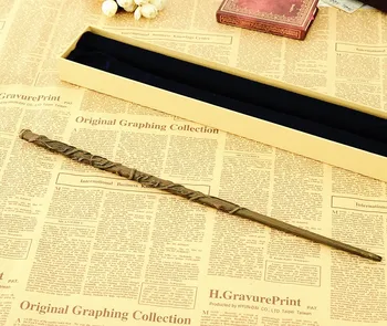 HP jernkerne Ny Kvalitet Deluxe-COS Hermione Magic Wand Magiske Tryllestave med gaveæske Pakning Gratis togbillet