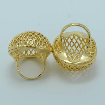 Anniyo Store Ring for Kvinder Guld Farve Dubai Bryllup Smykker Afrikanske Ring Kenya, Nigeria, Etiopien, Congo Guyana #001711