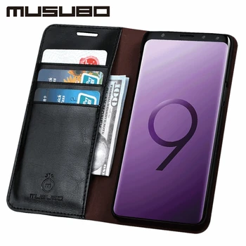Musubo Business Luksus Sag For S10e Ægte Læder Flip Tilfælde Cover til Samsung Galaxy Note 10 Tegnebog S20 S10 S9 Plus S7 Kant