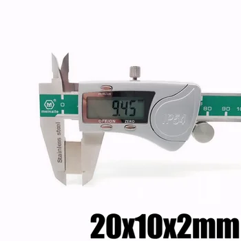 100Pcs 20x10x2mm Super Stærk Lille Neodym-Magnet-Blok Permanent N35 NdFeB Stærk Kasse Magnetiske Magneter 20*10*2mm