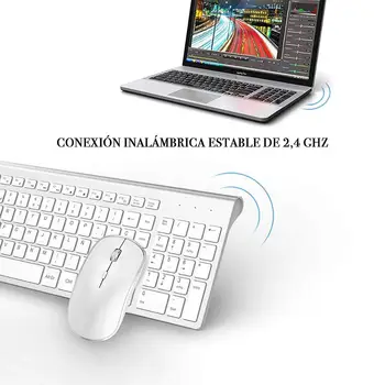 Neasgor 2019 Seneste spanske Trådløst tastatur Og Mus Sæt 2,4 Ghz stabil forbindelse Til office home travel præsentation