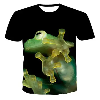 Nye mænd frog T-shirt mode nye sommer mænds kortærmet T-shirt afslappet 3D gift frog print åndbar T-shirt mandlige Comple