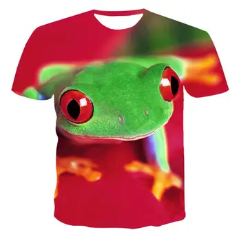 Nye mænd frog T-shirt mode nye sommer mænds kortærmet T-shirt afslappet 3D gift frog print åndbar T-shirt mandlige Comple