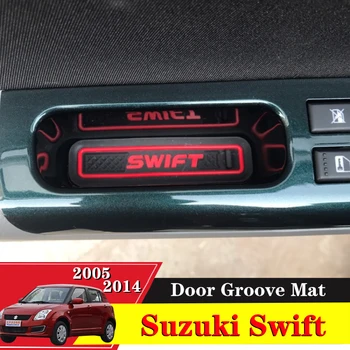 10x For Suzuki Swift 2007 2008 2009 Bil Tilbehør Inderste Port Slot Pad, Non-Slip Cup Måtter Anti Slip Døren Groove Mat Interiør