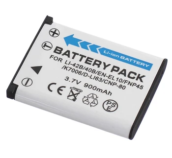 Batteri (2) + Oplader Til Olympus Stylus 820, 830, 840, 850SW, 1040, 1050SW, 1200, 5010, 7000, 7010, 7030, 7040 Digital Kamera