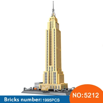 WANGE 5212 byggesten verdensberømt Arkitektur Serie Empire State building i new york, Sjovt Legetøj til Børn