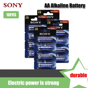 16PCS Original Sony 1,5 V AA Alkaline Batteri LR6 LR03 For Elektrisk tandbørste Toy Lommelygte Mus ur Tør Primære Batteri