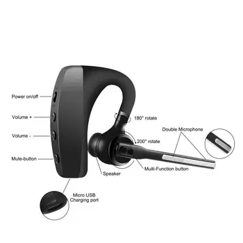 Voyager Legend K10C Bluetooth-Headset, Håndfri Trådløs Bil Hovedtelefoner støjreducerende HD Mikrofon ørestykke gave Regnskabsmæssige box