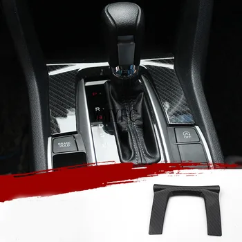 ABS Carbon Fiber Indvendige Gear Shift Ramme Max Panel Dækker Dashboard Dækker Trim Interiør Moulding For Honda Civic 2016-2020
