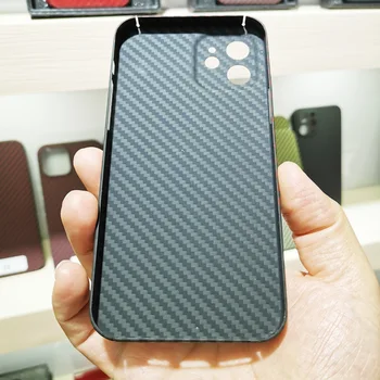 CF Hud Carbon fiber telefonen case Til Apple iPhone-12 Meget let og tynd, god kontakt, høj-styrke beskyttende shell