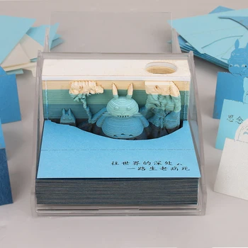 2020 DIY Scrapbooking Omoshiroi Blok Valentine ' s Day Gave Steg Sticky Notes Kreative Fødselsdag Gave Steg Noter 3D Blok Bemærk