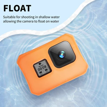 Orange Floaty Tilfælde Beskyttende Surfing Cover til Gopro Hero 8 Sort Vand Tilbehør Flydende Boliger Anti-Vask