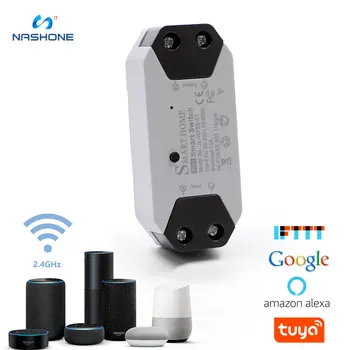 Nashone WiFi Smart Light Switch Universal Breaker Timer, Smart Liv APP Trådløs Fjernbetjening Switch Arbejde Med Alexa Google