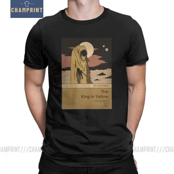 Mænd Kongen I Gult Call Of Cthulhu T-Shirt Lovecraft Necronomicon Besætning Hals Korte Ærmer Toppe Bomuld t-Shirts T-Shirt 4X 5X