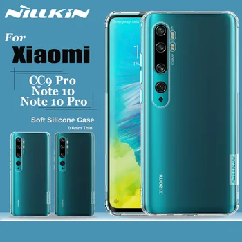 Nillkin for Xiaomi Mi Note 10 Pro Tilfælde Funda-0,6 mm Blød Silikone TPU Klart, Telefon Fuld Dækning Tilbage Tilfælde, Xiaomi CC9 Pro Capa
