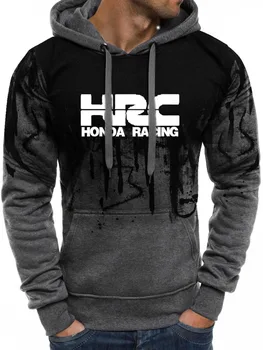 Hættetrøjer Mænd HRC løb motorcykel Bil Logo Print Sweatshirt Foråret Efteråret Gradient Mænd Hoodie hip hop harajuku Casual Hoody