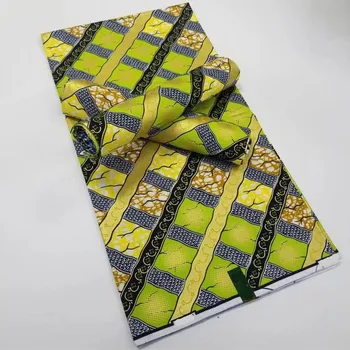 Top Ankara Afrikanske udskriver Golden ægte voks stof veritabel voks patchwork-syning kjole håndværk DIY materiale bomuld lændeklæde F12-11