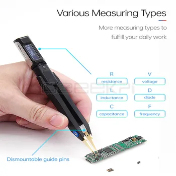 GeeekPi DT71 Mini Digital Pincet Smart SMD Tester Bærbare LCR-Meteret Diode, Modstand Kondensator Checker