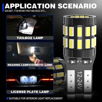 2x LED T10 W5W Auto Kile Clearance Lampe CANBUS 194 2825 Parkering Led Pære Til Opel Astra H J G Corsa D C Insignia Vectra B