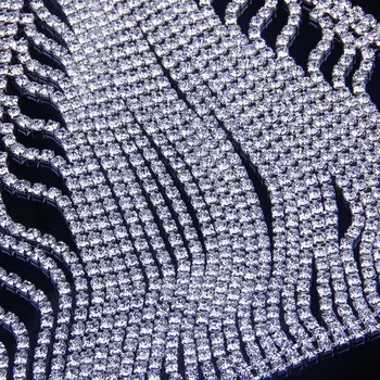 Nye Luksus Satin Bh-Kæde Seletøj lingeri Undertøj g-streng Sæt til Kvinder Crystal Krop Talje Kæde Trusser Smykker