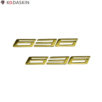 KODASKIN Chrome Logoer Reflekterende Emblemer-Klistermærker Decals til Kawasaki ZX 636 ZX-6R ZX6R 636