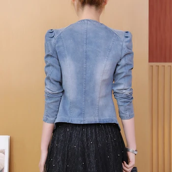 2020 Nye Ankomst foråret Antumn denim jakker vintage Diamanter afslappet frakke kvinder er denim jakke til overtøj jeans Kvinde