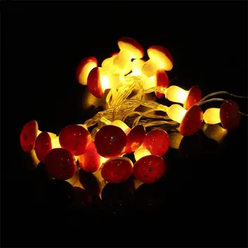 2M 20LED Champignon, String Lys Med Batteri Box Led-Lys, Dekoration Have Part Indretning Lampe Hjem Fe Lampe for Børn Gave