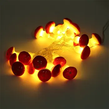 2M 20LED Champignon, String Lys Med Batteri Box Led-Lys, Dekoration Have Part Indretning Lampe Hjem Fe Lampe for Børn Gave