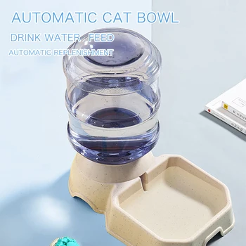 3.8 L Pet Hund Kat Skål Vand Dispenser Kat Automatiske Arkføder Plast Dog vandflaske Mad-Arkføderen Pet Feeding Bowl for Kat Hunde