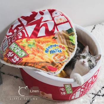 Zhixiaoma Boble Nudler Cat 's Nest Dog Reden Lukkede Varm om Vinteren Generelt Killing Sovepose Plys Kat Hus Kat' s Nest