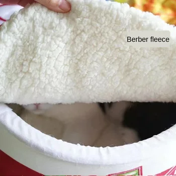 Zhixiaoma Boble Nudler Cat 's Nest Dog Reden Lukkede Varm om Vinteren Generelt Killing Sovepose Plys Kat Hus Kat' s Nest