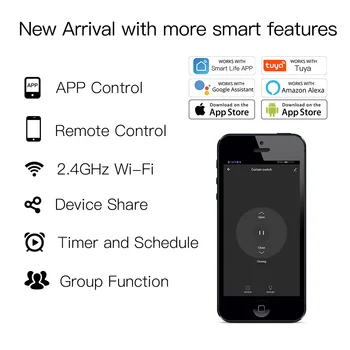 WiFi Mini Smart Gardin Skifte Modul Rullegardiner Lukker Motor Smart Liv Tuya APP Fjernbetjening Arbejde med Alexa, Google Startside