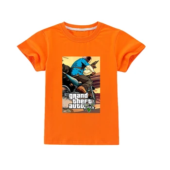 Grand Theft Auto GTA 5 T-Shirt Piger Kids Baby Boy Tøj, t-shirts Bomuld GTA5 Toppe Grafiske Sort Shirts