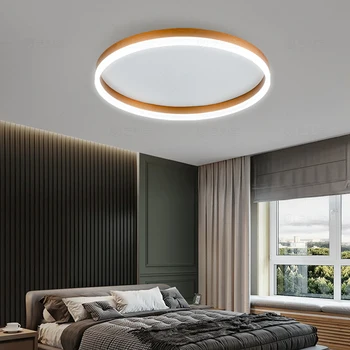 2020 LED-loftsbelysning Til stuen, spisestuen, Soveværelse Nordiske Sort Loft Lampe med Fjernbetjening luminarias para teto