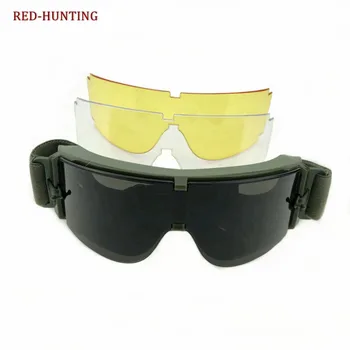 Jagt Militære Airsoft X800 Vind, Støv Beskyttelse Taktiske Goggle Solbriller