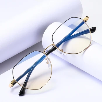 CARTELO Briller Blå Lys Blokering Briller Optisk Øje Skue UV-Blokerende Runde Briller Computer Briller Anti Blue Ray