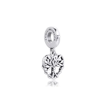 CKK Passer til Pandora Armbånd Hjerte Family Tree Charms Sølv 925 Oprindelige Perler til smykkefremstilling Sterling DIY Kvinder