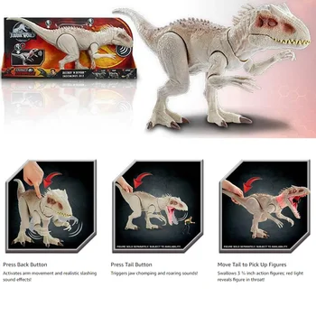 Jurassic Verden Tyrannosaurus Rex Dinosaur Legetøj Indominus med Chomping Munden Lys & Lyde for Kids Legetøj Gave GCT95