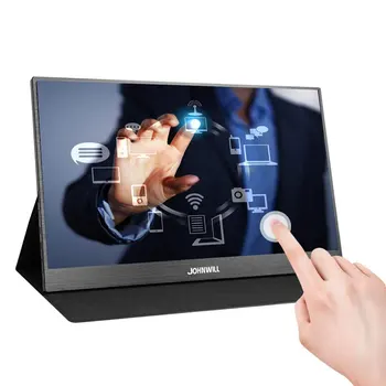 15.6 tommer Bærbar skærm, pc HD touch-Skærm LCD-Skærm IPS HDMI Type C USB-gaming skærm til bærbar computer, telefon, xbox skifte ps4