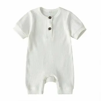 Pudcoco Nyfødte Spædbarn Baby Dreng Pige Strikket Romper 2020 Nye Casual Soild Buksedragt i Ét stykke Tøj Tøj Tøj
