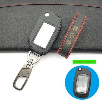 Fashion style ægte læder key case cover holder til Røde A91 A61 B9 B6 uncut blade fob A9 folde bil flip fjernbetjening
