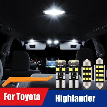 Canbus LED For Toyota Highlander Kluger 2001-2020 Køretøj Bil Loftet Kort Dome Kuffert Pære Lampe Interiør læsesal Lys Kit