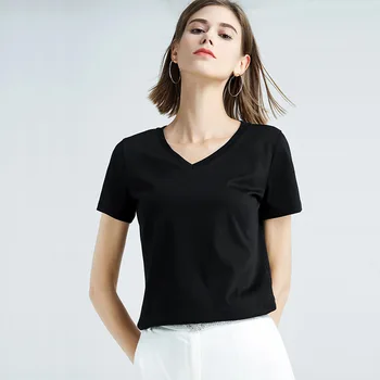 2020 Kvinder T-Shirt t-shirts Lady Solid Farve Tees Kort Ærme T-Shirts Kvindelige Sommer Toppe for Kvinde T-Shirts