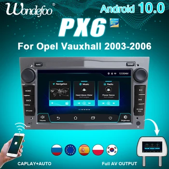 2 DIN Android 10 Bil Radio PX6 for opel Vauxhall Astra H G J Vectra Antara Corsa Zafira Vivaro Meriva Veda Combo 2din auto lyd