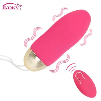 IKOKY Kraftfulde Bullet Vibrator Fjernbetjening Vibrerende Æg Klitoris Stimulator 10 Hastigheder G-Spot Massager Sex Legetøj til Kvinder