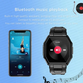 2020 Nye S9 Smart Ur Bluetooth Ringe Til Mænd, Fuld Kontakt Sport Fitness Tracker Blodtryk Puls Smartwatch Musik Kontrol