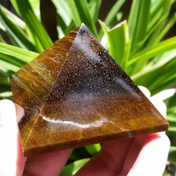 50mm Naturlige Tiger Øjne Krystal Pyramide Poleret Healing Pyramide reiki mineraler Kvarts Krystaller Sten til Salg