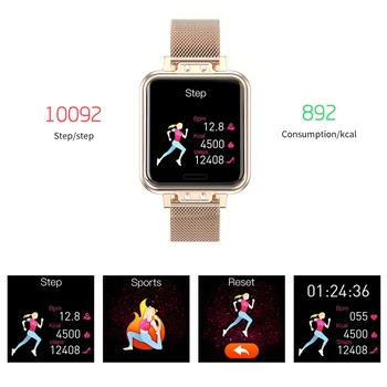 NORTHEDGE 2020 Stilfulde Kvinder Smart Ur-Pladsen Skærmen Smartwatch For Piger puls blodtryksapparat Til Android, IOS